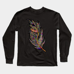 Coloful Feather Long Sleeve T-Shirt